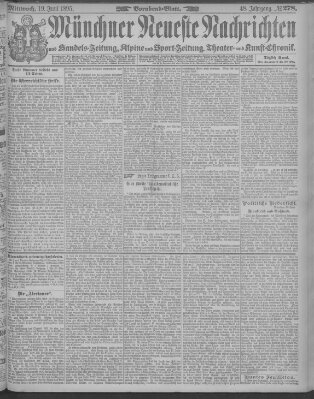 Münchner neueste Nachrichten Mittwoch 19. Juni 1895