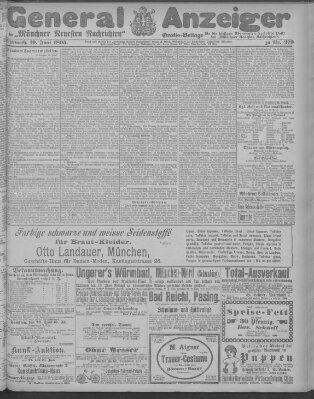 Münchner neueste Nachrichten Mittwoch 19. Juni 1895