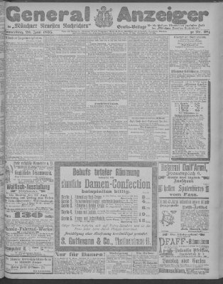 Münchner neueste Nachrichten Donnerstag 20. Juni 1895