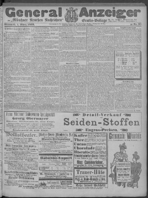 Münchner neueste Nachrichten Mittwoch 1. März 1893