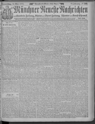 Münchner neueste Nachrichten Donnerstag 16. März 1893