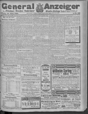 Münchner neueste Nachrichten Montag 20. März 1893