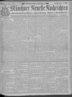 Münchner neueste Nachrichten Freitag 24. März 1893