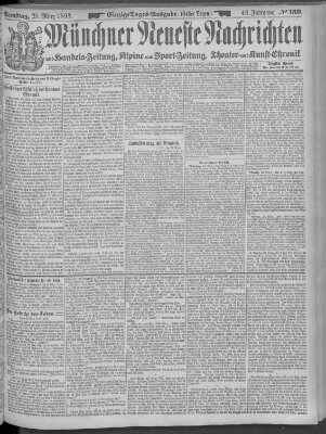 Münchner neueste Nachrichten Samstag 25. März 1893