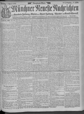 Münchner neueste Nachrichten Freitag 7. April 1893