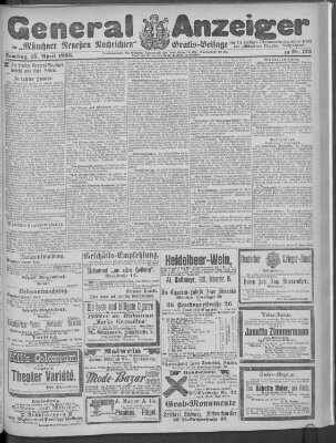 Münchner neueste Nachrichten Samstag 15. April 1893