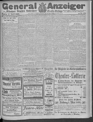 Münchner neueste Nachrichten Montag 17. April 1893