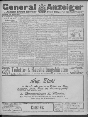 Münchner neueste Nachrichten Samstag 29. April 1893