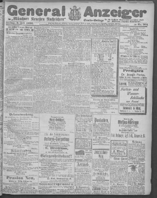 Münchner neueste Nachrichten Freitag 3. Juli 1896