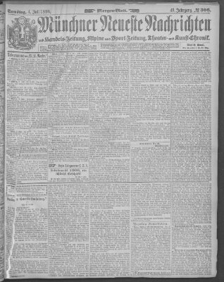 Münchner neueste Nachrichten Samstag 4. Juli 1896