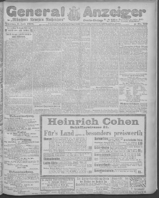 Münchner neueste Nachrichten Dienstag 7. Juli 1896