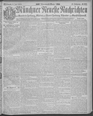 Münchner neueste Nachrichten Mittwoch 8. Juli 1896