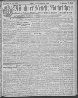 Münchner neueste Nachrichten Mittwoch 8. Juli 1896