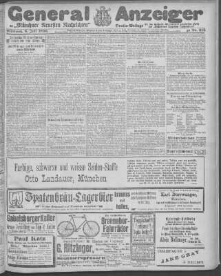 Münchner neueste Nachrichten Mittwoch 8. Juli 1896