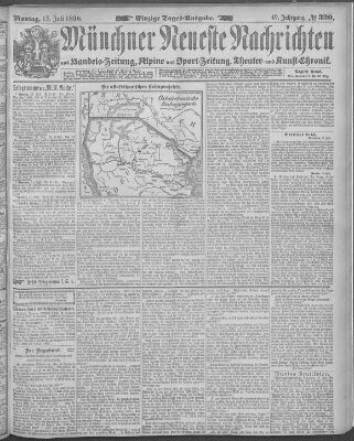 Münchner neueste Nachrichten Montag 13. Juli 1896