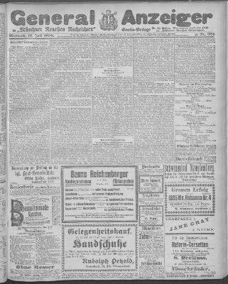 Münchner neueste Nachrichten Mittwoch 15. Juli 1896