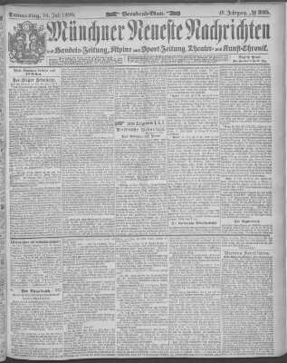 Münchner neueste Nachrichten Donnerstag 16. Juli 1896