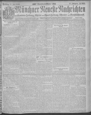 Münchner neueste Nachrichten Freitag 17. Juli 1896