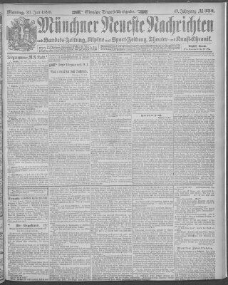 Münchner neueste Nachrichten Montag 20. Juli 1896