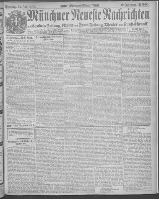 Münchner neueste Nachrichten Freitag 24. Juli 1896