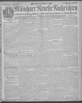 Münchner neueste Nachrichten Samstag 25. Juli 1896