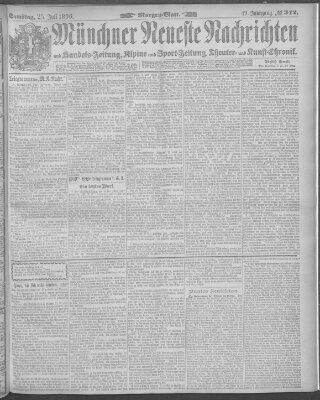 Münchner neueste Nachrichten Samstag 25. Juli 1896