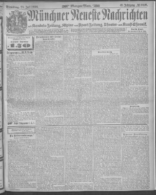 Münchner neueste Nachrichten Dienstag 28. Juli 1896