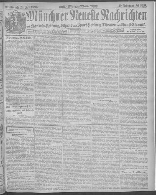 Münchner neueste Nachrichten Mittwoch 29. Juli 1896