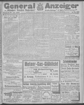 Münchner neueste Nachrichten Mittwoch 29. Juli 1896