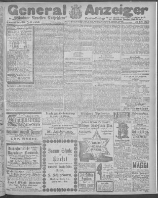 Münchner neueste Nachrichten Donnerstag 30. Juli 1896