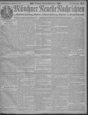 Münchner neueste Nachrichten Mittwoch 6. Januar 1897