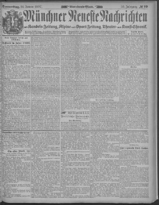 Münchner neueste Nachrichten Donnerstag 14. Januar 1897