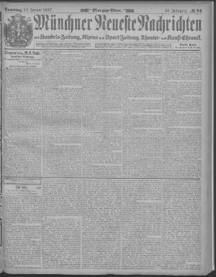 Münchner neueste Nachrichten Samstag 16. Januar 1897