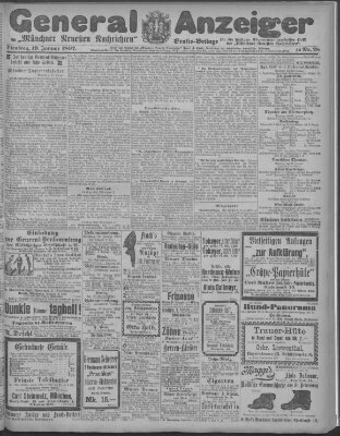 Münchner neueste Nachrichten Dienstag 19. Januar 1897