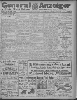 Münchner neueste Nachrichten Freitag 22. Januar 1897