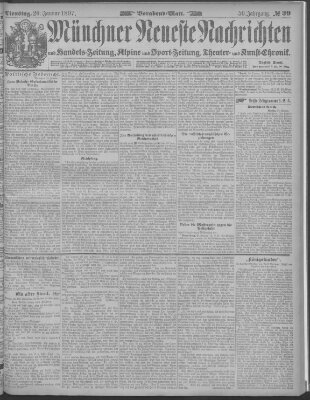 Münchner neueste Nachrichten Dienstag 26. Januar 1897