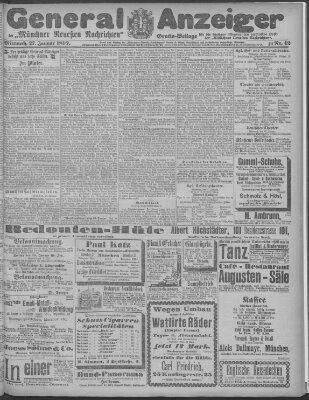 Münchner neueste Nachrichten Mittwoch 27. Januar 1897