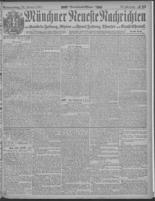 Münchner neueste Nachrichten Donnerstag 28. Januar 1897