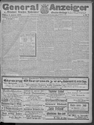 Münchner neueste Nachrichten Montag 2. Januar 1893