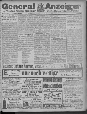 Münchner neueste Nachrichten Donnerstag 5. Januar 1893