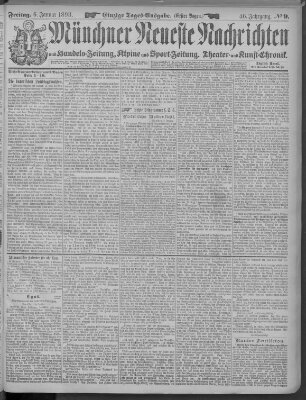 Münchner neueste Nachrichten Freitag 6. Januar 1893