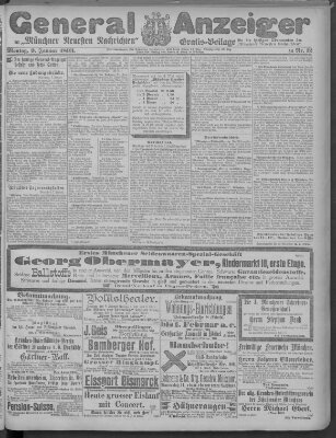 Münchner neueste Nachrichten Montag 9. Januar 1893