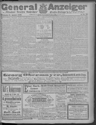 Münchner neueste Nachrichten Mittwoch 18. Januar 1893