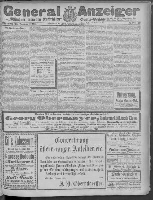 Münchner neueste Nachrichten Mittwoch 25. Januar 1893