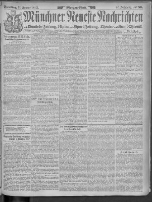 Münchner neueste Nachrichten Dienstag 31. Januar 1893