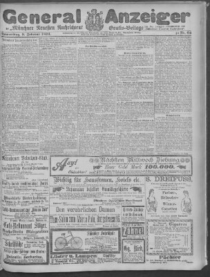 Münchner neueste Nachrichten Donnerstag 9. Februar 1893