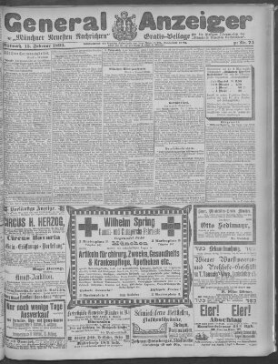 Münchner neueste Nachrichten Mittwoch 15. Februar 1893