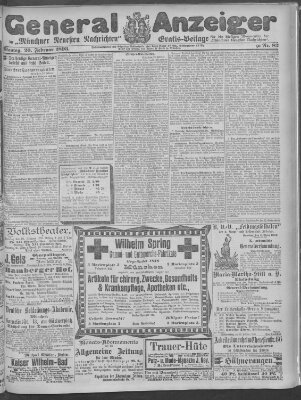 Münchner neueste Nachrichten Montag 20. Februar 1893