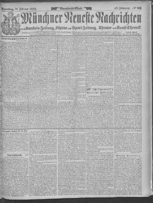 Münchner neueste Nachrichten Dienstag 21. Februar 1893