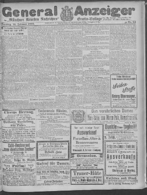 Münchner neueste Nachrichten Dienstag 21. Februar 1893